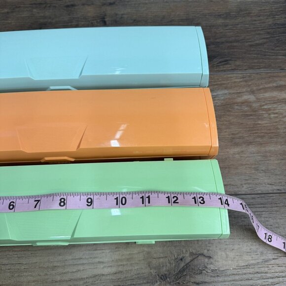 LOT Of 3 Wrap Master Plastic Wax Paper And Foil Dispenser Holder Pastel Colors - Picture 6 of 7